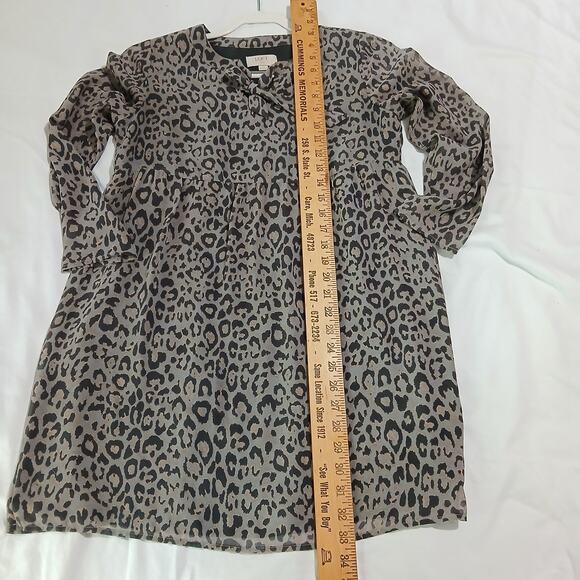 Loft Size XXSP Cheetah Print Empire Waist Mini Dress - Picture 10 of 14
